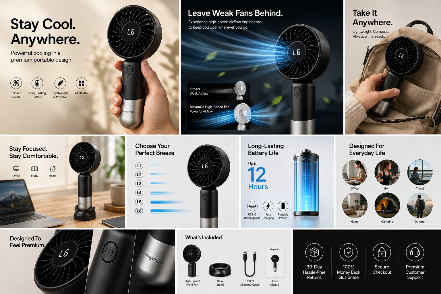 High-Speed Portable Fan